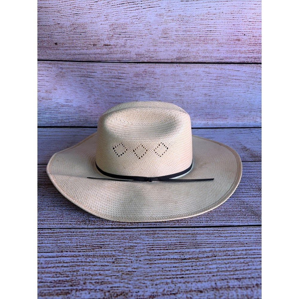 American Hat Co. Genuine Straw Western Hat 7 1/2 Long Oval